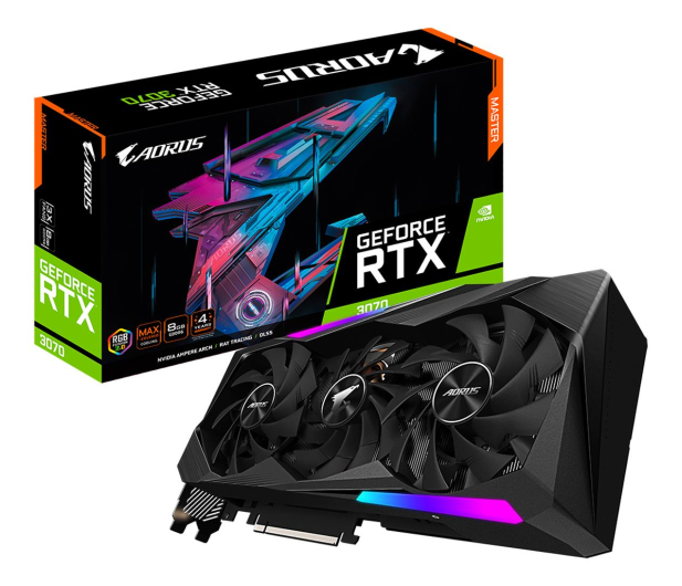 Gigabyte GeForce RTX 3070 AORUS MASTER LHR 8GB GDDR6 - 670620 - zdjęcie